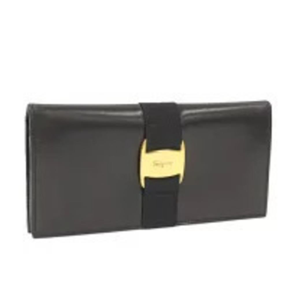 Salvatore Ferragamo Bi fold Wallet Vara Leather Black